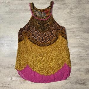 EUC Sundance Rayon Boho tank Top Size 4
